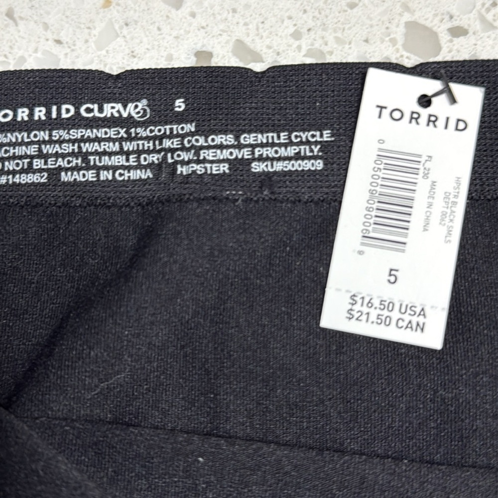 Torrid NEW curve hipster Black Panties SZ‎ 5 - Picture 3 of 4